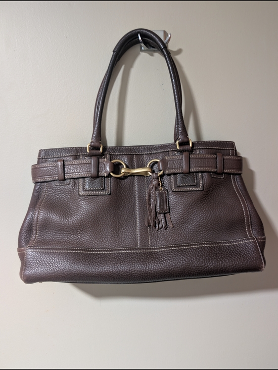 Coach Handbags - Vintage Coach Hamptons Carryall Travel Tote - Brown Pebbled Leather